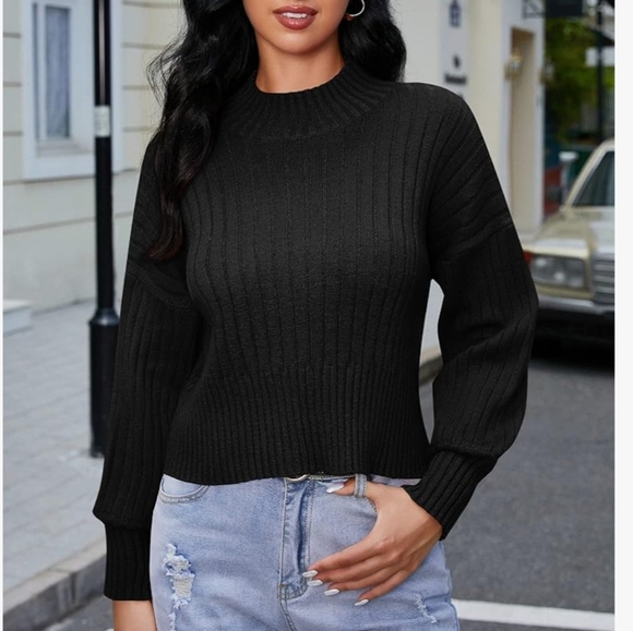 ZAFUL Mock Neck Sweater, Size XL BLACK - Picture 2 of 3